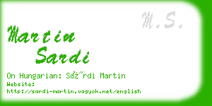 martin sardi business card